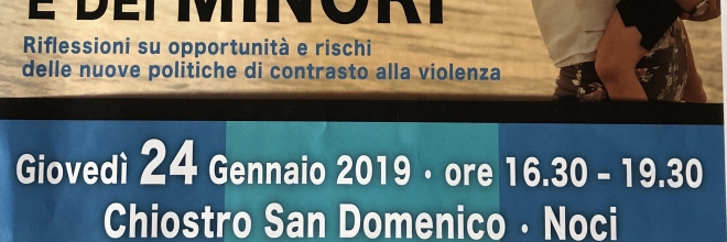 “I servizi a tutela delle donne e dei minori”, seminario del Cav Andromeda il 24 gennaio