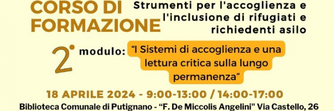 CORSO DI FORMAZIONE STRUMENTI PER L’ACCOGLIENZA